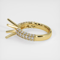 18K Yellow Gold Pave Ring Setting Image