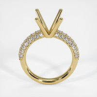 18K Yellow Gold Pave Ring Setting Image