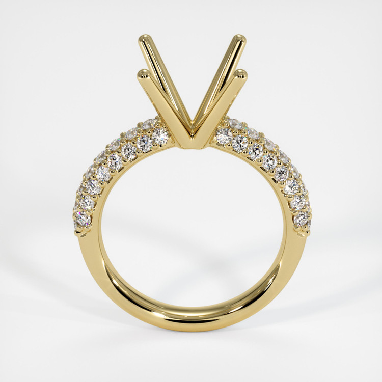 18K Yellow Gold Pave Ring Setting