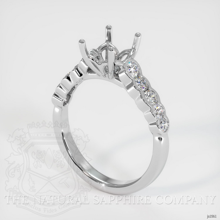 Platinum 950 Accent Stones Ring Setting