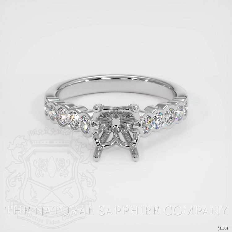 Platinum 950 Accent Stones Ring Setting