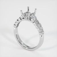 14K White Gold Accent Stones Ring Setting Video