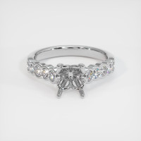 18K White Gold Accent Stones Ring Setting Image