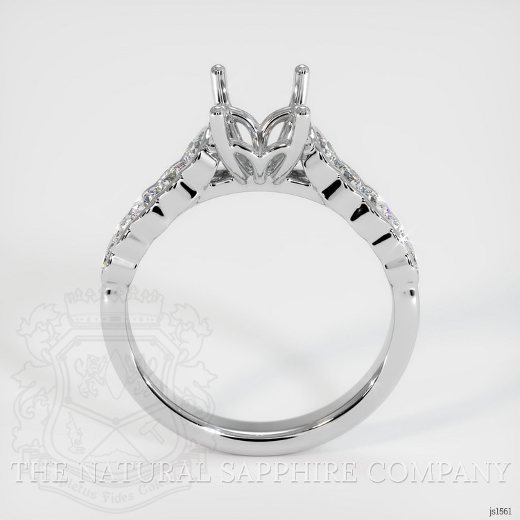 18K White Gold Accent Stones Ring Setting