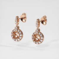 14K Rose Gold Pave Earring Setting Video