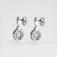 18K White Gold Pave Earring Setting Image