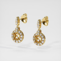 14K Yellow Gold Pave Earring Setting Video