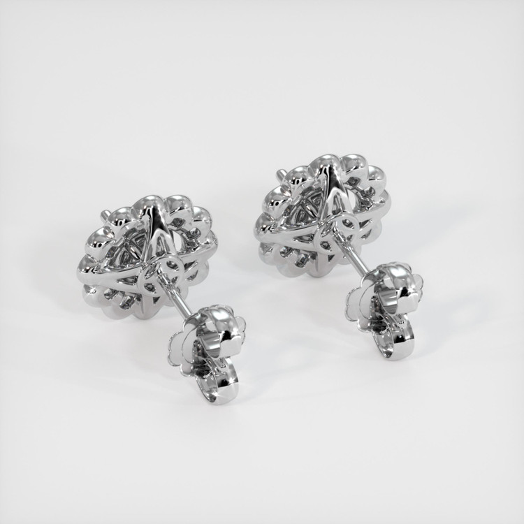 Platinum 950 Halo Earring Setting