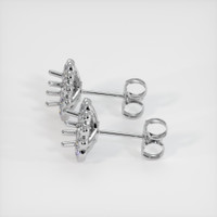 14K White Gold Halo Earring Setting Image