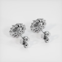 18K White Gold Halo Earring Setting Image