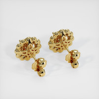 14K Yellow Gold Halo Earring Setting Image