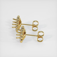 18K Yellow Gold Halo Earring Setting Image