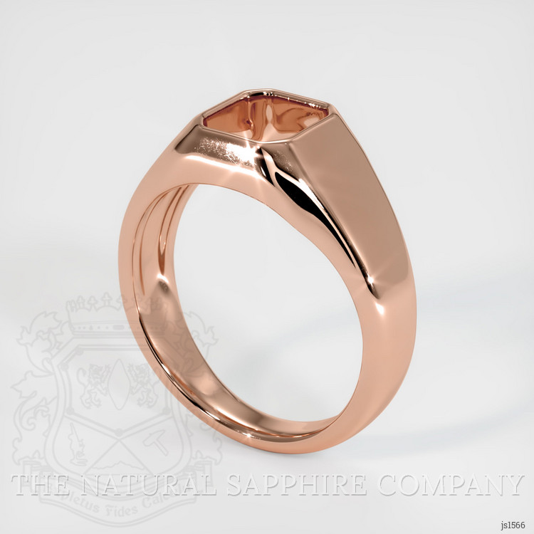 14K Rose Gold Men's Ring Setting