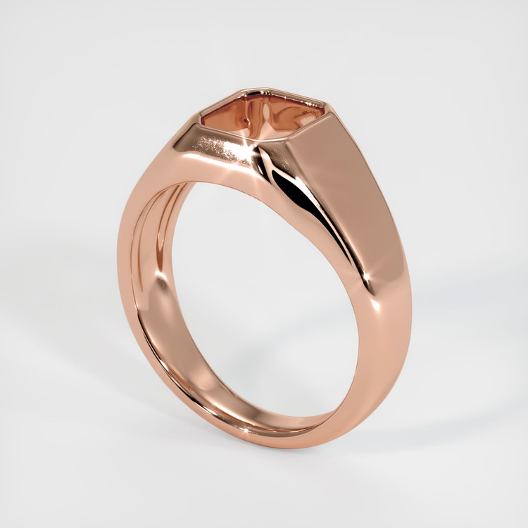 14K Rose Gold Men's Ring Setting