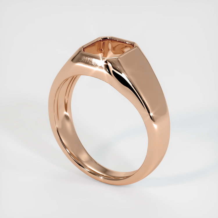 18K Rose Gold Men's Ring Setting