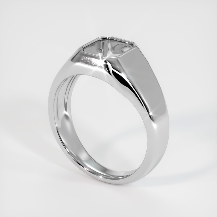 14K White Gold Men's Ring Setting