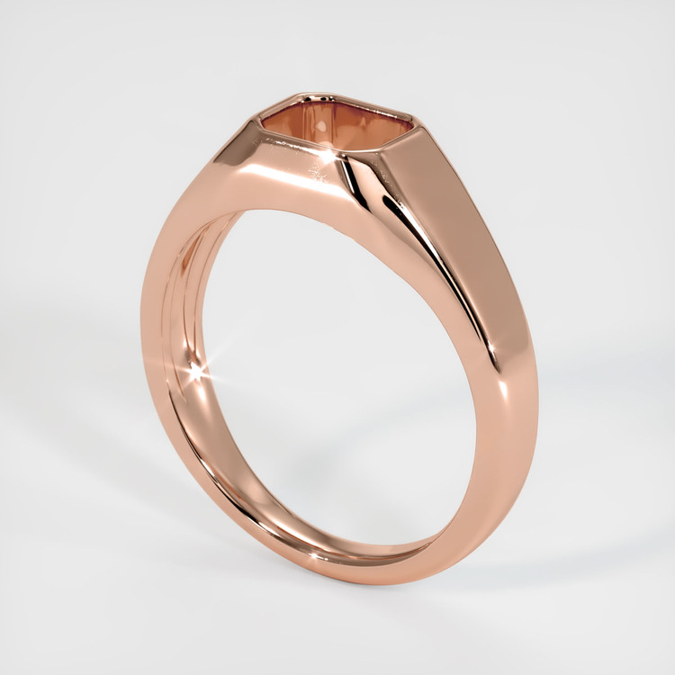 14K Rose Gold Men's Ring Setting