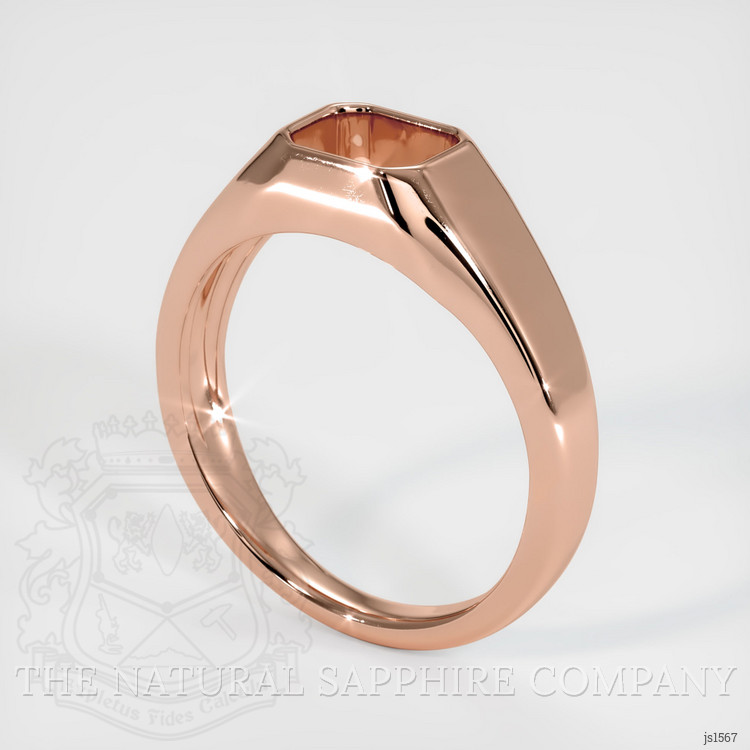 14K Rose Gold Men's Ring Setting