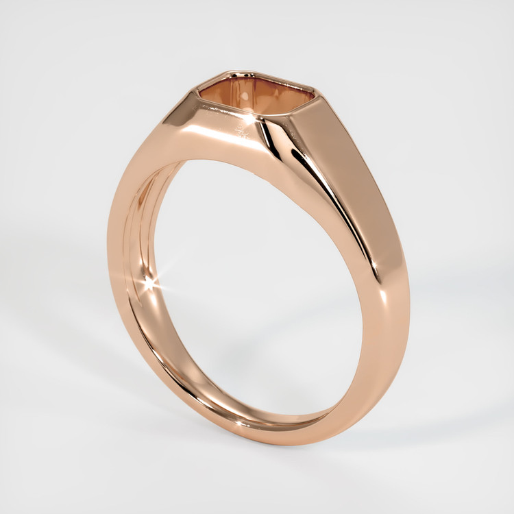 18K Rose Gold Men's Ring Setting