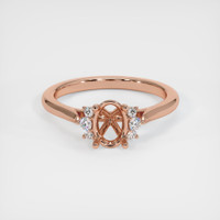 14K Rose Gold Accent Stones Ring Setting Image