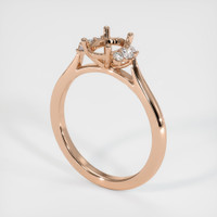 18K Rose Gold Accent Stones Ring Setting Video