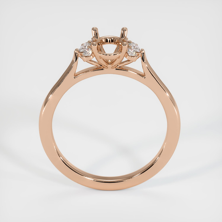 18K Rose Gold Accent Stones Ring Setting