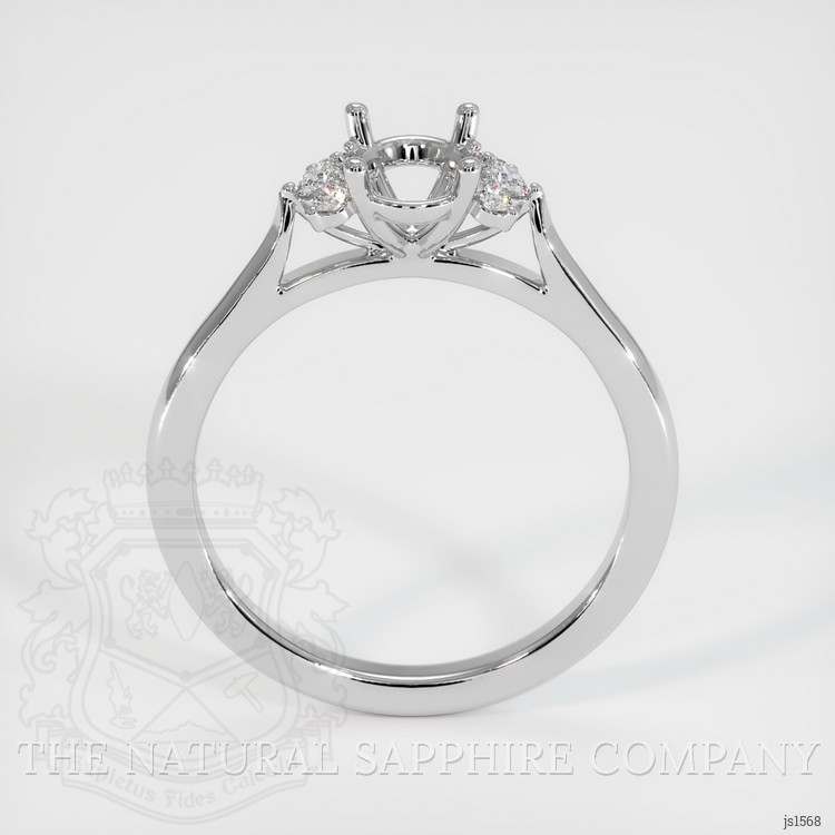 10K White Gold Accent Stones Ring Setting
