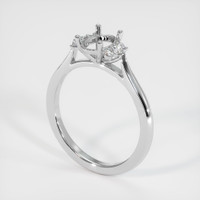 18K White Gold Accent Stones Ring Setting Video
