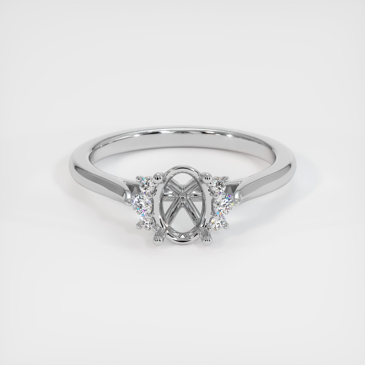 18K White Gold Accent Stones Ring Setting