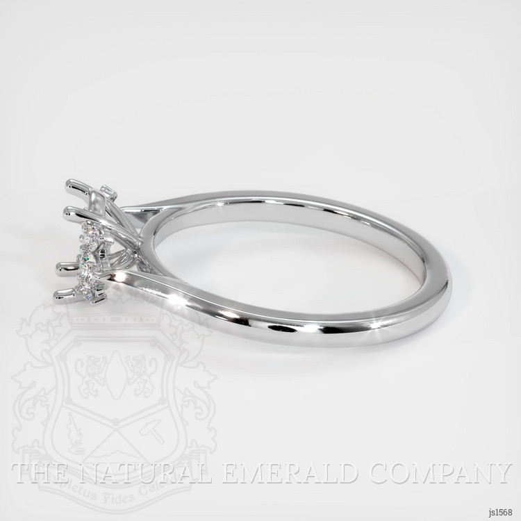 18K White Gold Accent Stones Ring Setting
