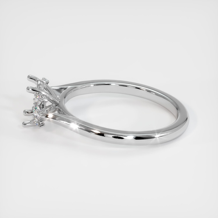 18K White Gold Accent Stones Ring Setting