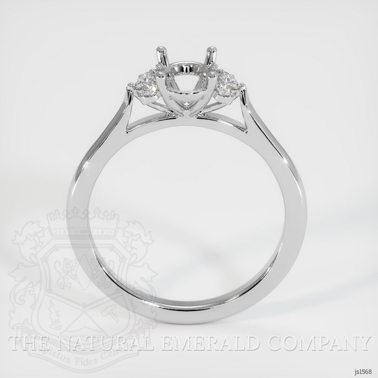 18K White Gold Accent Stones Ring Setting
