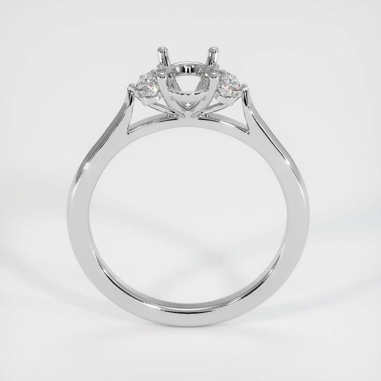 18K White Gold Accent Stones Ring Setting