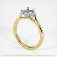 18K White & Yellow Accent Stones Ring Setting Image