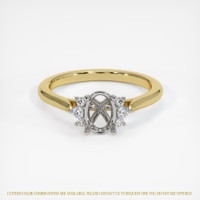 18K White & Yellow Accent Stones Ring Setting Image