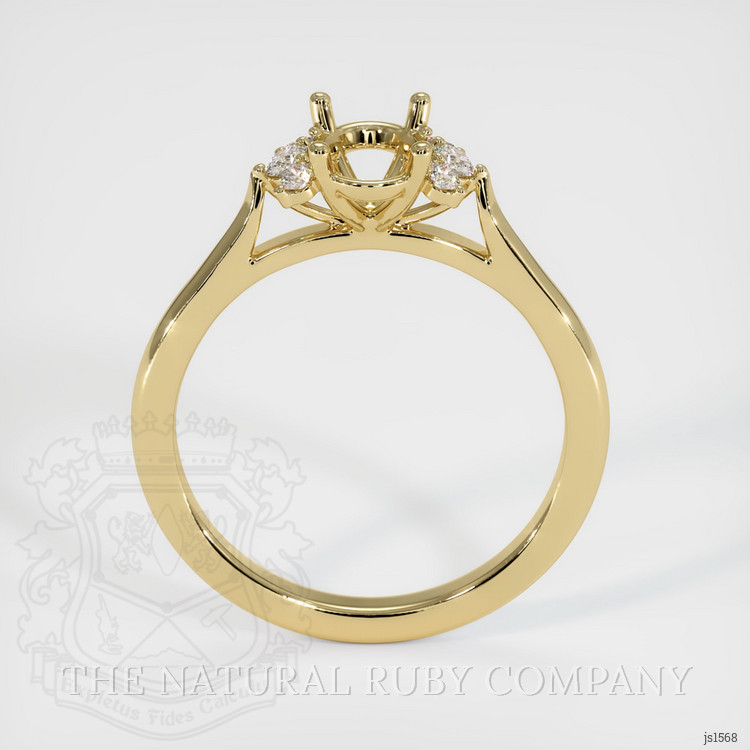 14K Yellow Gold Accent Stones Ring Setting