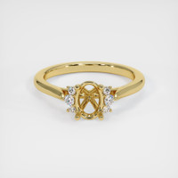 18K Yellow Gold Accent Stones Ring Setting Image
