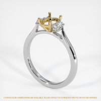 14K Yellow & White Accent Stones Ring Setting Image