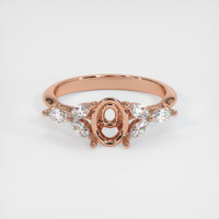 14K Rose Gold Accent Stones Ring Setting Image