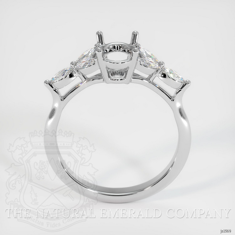 Silver Accent Stones Ring Setting