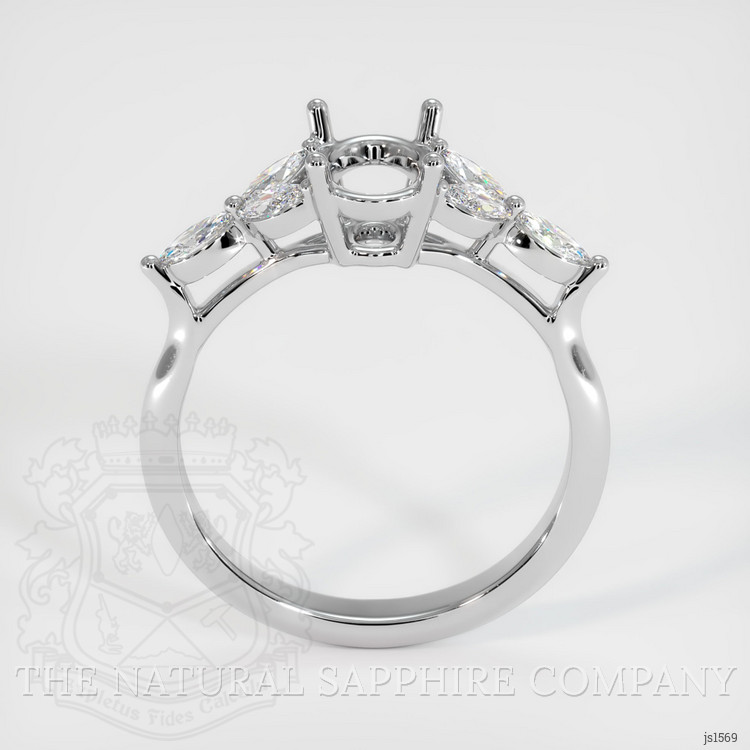 10K White Gold Accent Stones Ring Setting