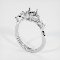 18K White Gold Accent Stones Ring Setting Video