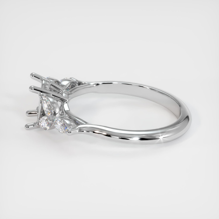18K White Gold Accent Stones Ring Setting