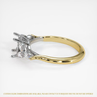 14K White & Yellow Accent Stones Ring Setting Image