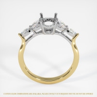 14K White & Yellow Accent Stones Ring Setting Image