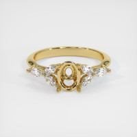 14K Yellow Gold Accent Stones Ring Setting Image