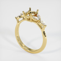 18K Yellow Gold Accent Stones Ring Setting Video