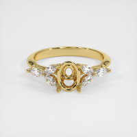 18K Yellow Gold Accent Stones Ring Setting Image