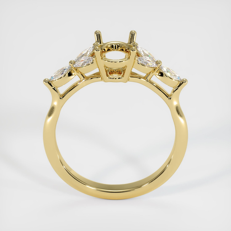 18K Yellow Gold Accent Stones Ring Setting