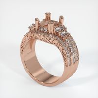 14K Rose Gold Pave Ring Setting Video